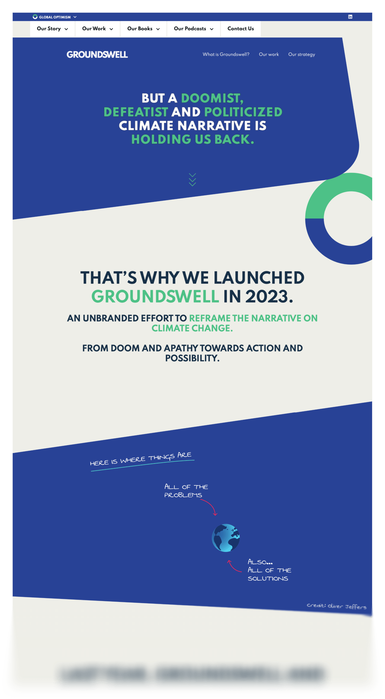 30% view of Groundswell webpage.